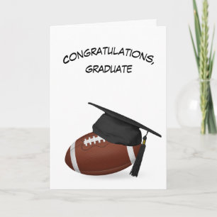 Graduation Cap on a Football Card