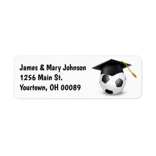 Graduation Cap on a Soccer Ball