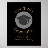 Graduation Cap on Black Class of 20xx
