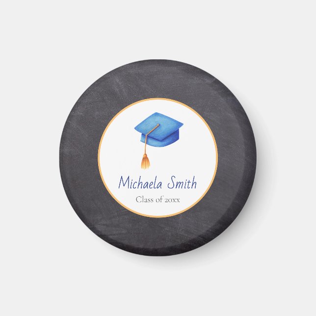 Graduation Cap Personalised Graduation Keepsake Magnet (Front)