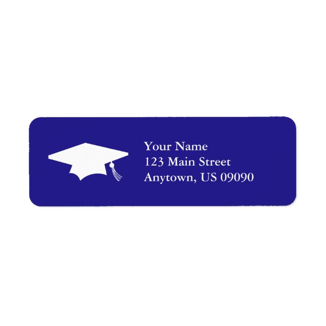Graduation Cap Return Address Labels (Front)