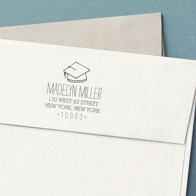 Graduation Cap Return Address Stamp (Creator Uploaded)