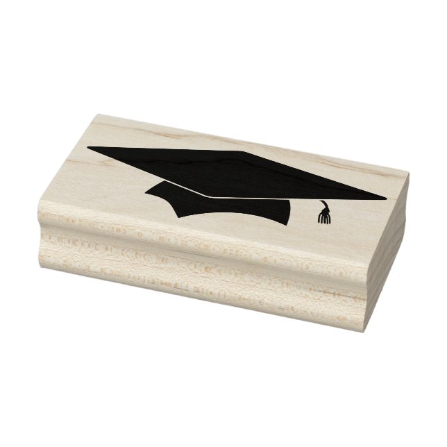 Graduation Cap Rubber Stamp (Stamp)