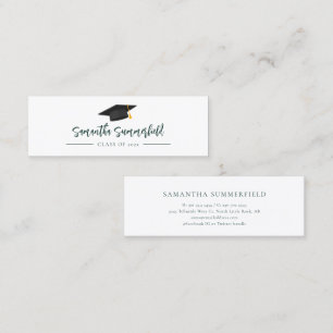 Graduation Cap Script Graduate Name Calling Mini Business Card