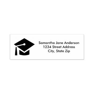 Graduation Cap - Self-Inking Address Stamp