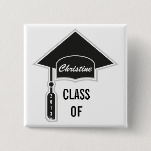 Graduation Cap Template 15 Cm Square Badge