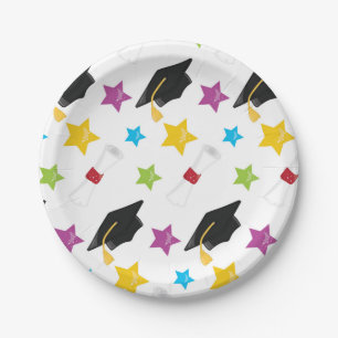 Graduation cap theme paper plate