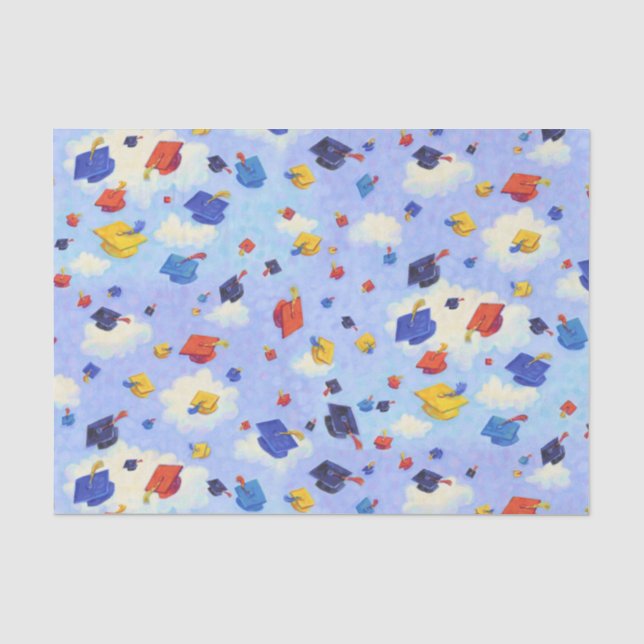 Graduation Cap Toss Tissue Paper (Front)
