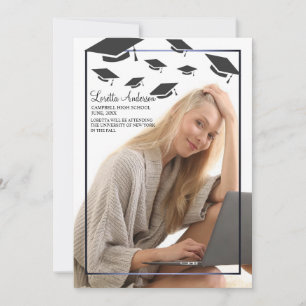 Graduation Cap Transparency Photo Announcement