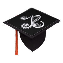 Graduation cap with initial B