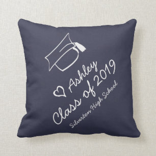 Graduation Cap Year Name School Personalised Cushion