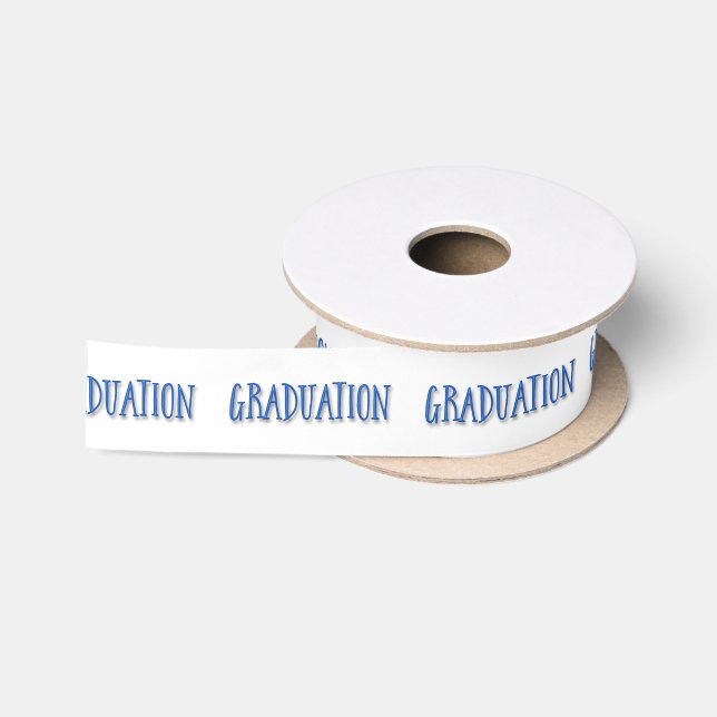 GRADUATION Capital Letters Satin Ribbon (Spool)