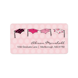 Graduation Caps Address Label