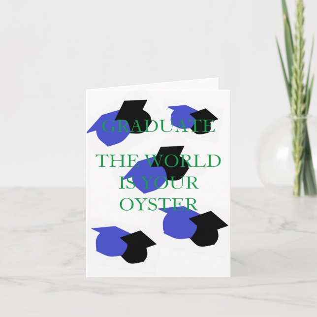 Graduation : Caps off Card (Front)