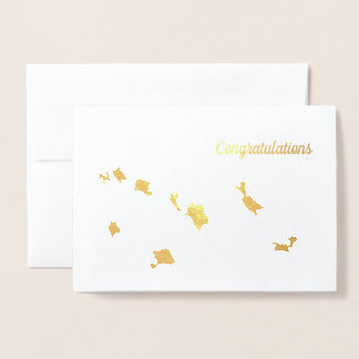 Graduation Caps Silhouette foil card