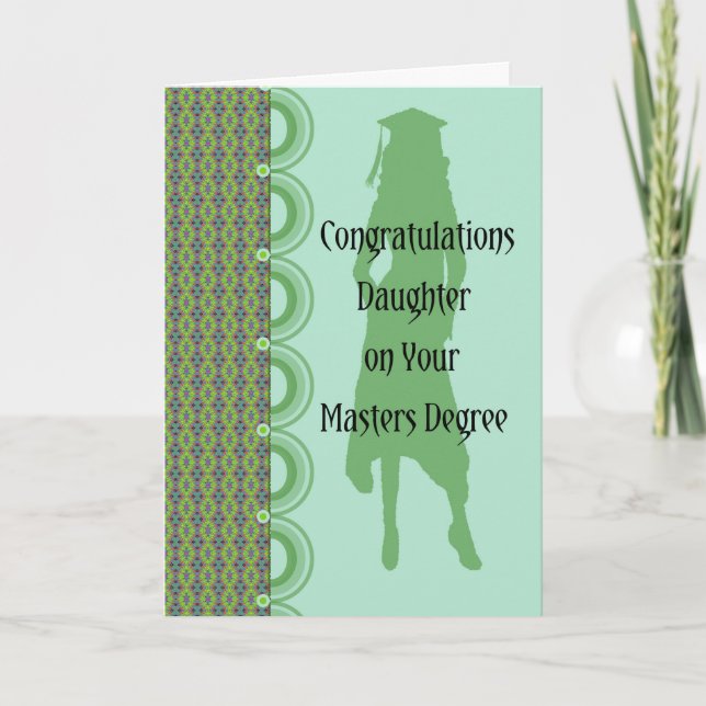 Graduation Card for Daughter with Masters Degree (Front)