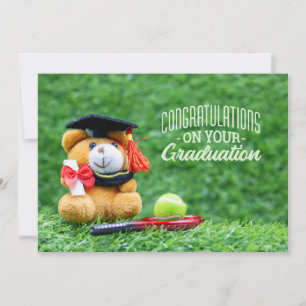 Graduation card for tennis player 