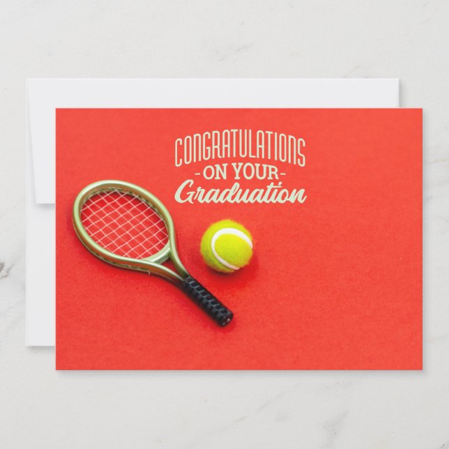 Graduation card for tennis player  (Front)