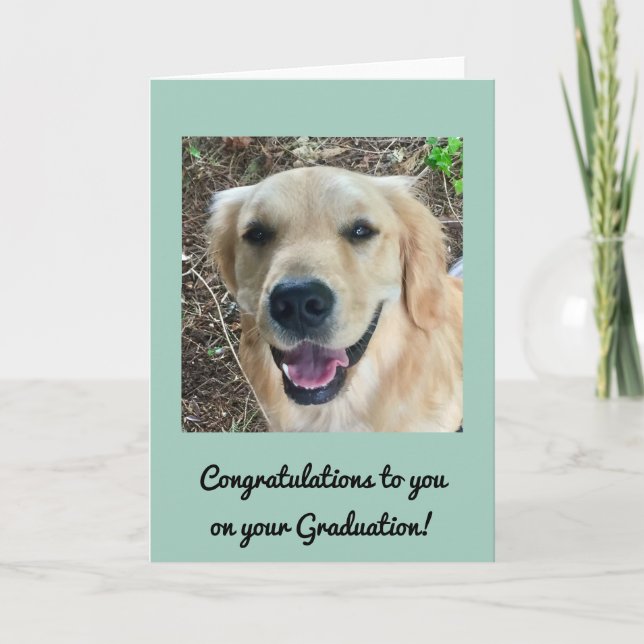 Graduation Card - Golden Retriever (Front)