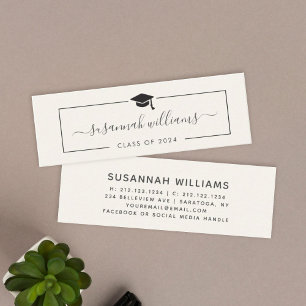 Graduation Card   Modern Script Ivory Insert Card