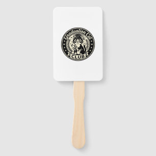 Graduation Cat Funny Cat Graphic - Graduation Cat Hand Fan