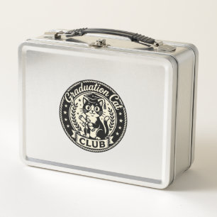 Graduation Cat Funny Cat Graphic - Graduation Cat  Metal Lunch Box