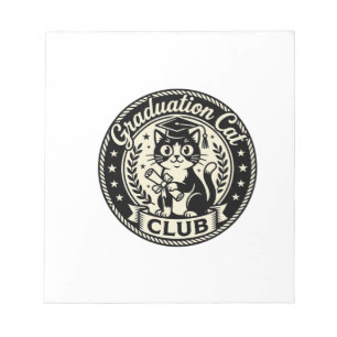 Graduation Cat Funny Cat Graphic - Graduation Cat  Notepad