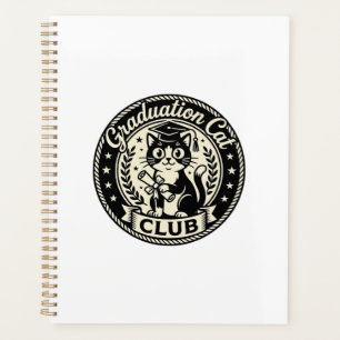 Graduation Cat Funny Cat Graphic - Graduation Cat  Planner