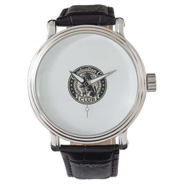 Graduation Cat Funny Cat Graphic - Graduation Cat  Watch (Front)