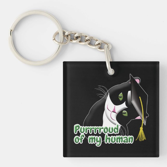Graduation Cat Key Ring (Front)