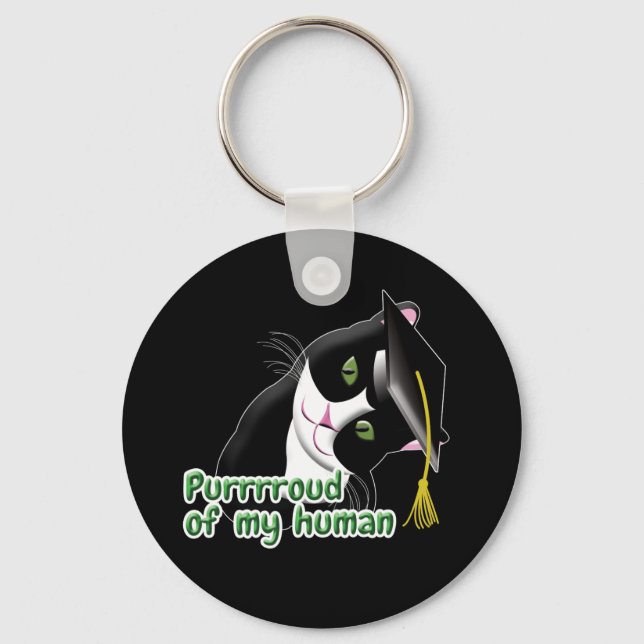 Graduation Cat Key Ring (Front)