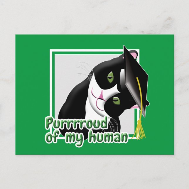 Graduation Cat Postcard (Front)