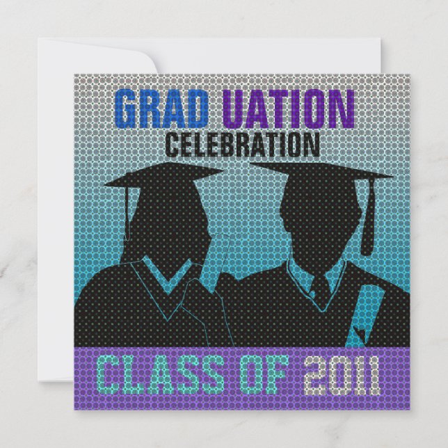 Graduation Celebration Invitation Cap Gown Silo12 (Front)