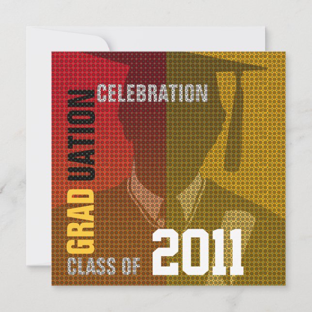 Graduation Celebration Invitation Cap & Gown Silo3 (Front)
