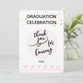Graduation Celebration Thank You for Coming Favour