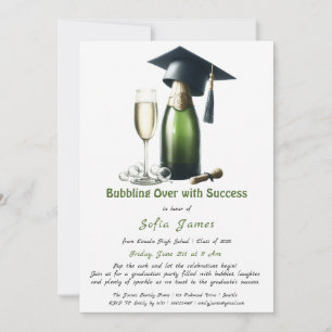 Graduation Champagne Celebration Invitation