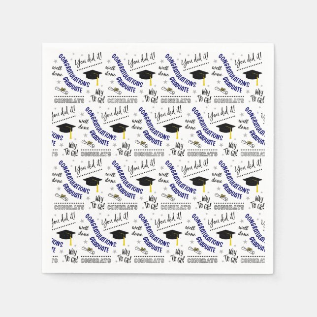 Graduation Cheer Pattern Napkin (Front)