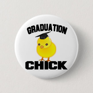 Graduation Chick 6 Cm Round Badge
