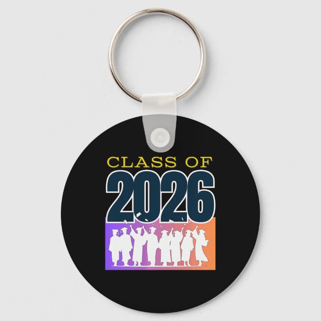 Graduation Cl Of 2026 Premium Tri-blend  Key Ring (Front)