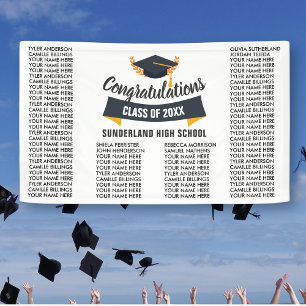 Graduation Class 2018 List of All Student Names Banner