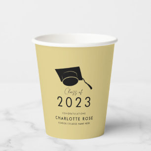 Graduation Class 2026 Script Grad Party Paper Cups
