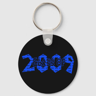 Graduation Class of 2009 Blue and Black Key Ring