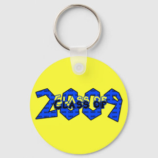 Graduation Class of 2009 Blue and yellow Key Ring