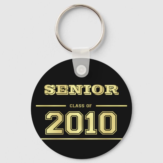 Graduation Class of 2010 Key Ring - Black and Gold (Front)