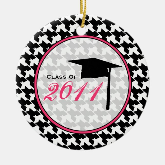 Graduation Class of 2011 Houndstooth Ornament (Front)