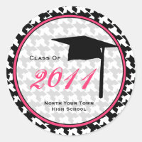 Graduation Class Of 2011 Houndstooth & Pink