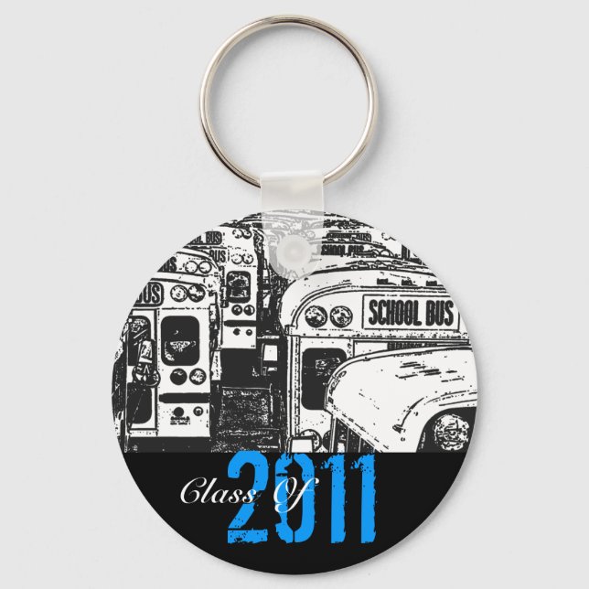Graduation Class Of 2011 Keychain Grey Bus (Front)