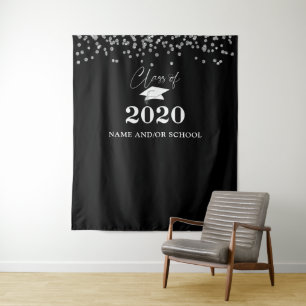 Graduation CLASS OF 2020 Confetti Photo Backdrop Tapestry