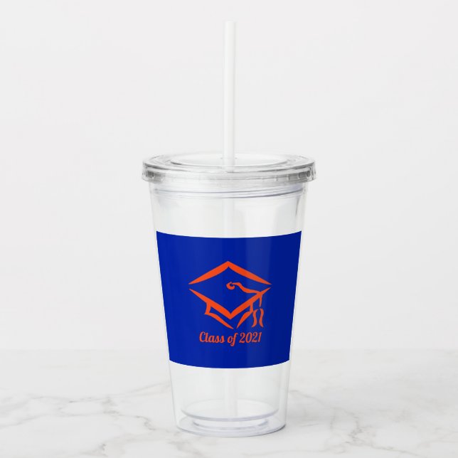 Graduation Class of 2021 BLUORG Acrylic Tumbler (Front)