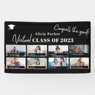 Graduation class of 2021 custom photo collage banner